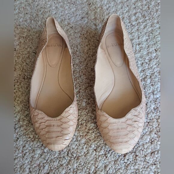 Alexandre Birman Scalloped Python Flat pink Beige size 37.5 - Picture 2 of 12